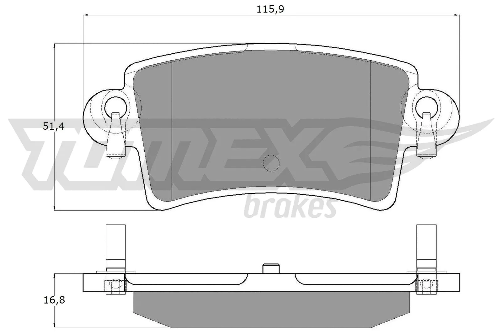 Kit de plaquettes de frein, frein à disque TOMEX Brakes TX 13-52