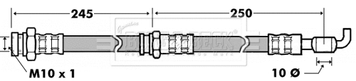 Flexible de frein BORG & BECK BBH7433