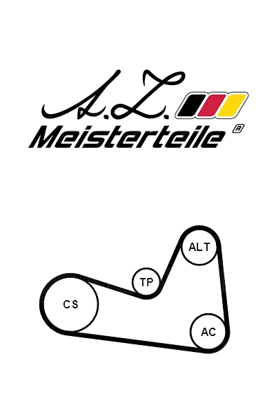 Jeu de courroies trapézoïdales à nervures A.Z. Meisterteile AZMT-20-030-1042