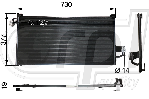 Condenseur, climatisation RPL QUALITY APCDSR5010
