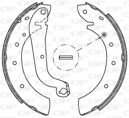 Jeu de mâchoires de frein OPEN PARTS BSA2172.00