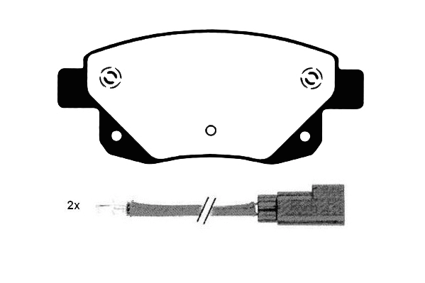 Kit de plaquettes de frein, frein à disque Technika 02250
