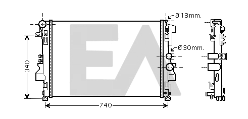 Radiateur, refroidissement du moteur EACLIMA 31R50173