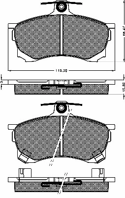 Kit de plaquettes de frein, frein à disque BSF 10397