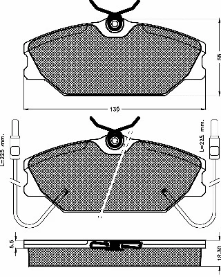 Kit de plaquettes de frein, frein à disque BSF 10192