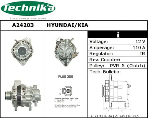 Alternateur Technika A24203