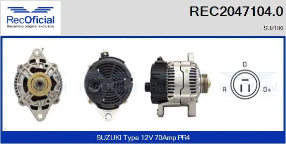 Alternateur RECOFICIAL REC2047104.0