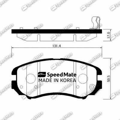 Kit de plaquettes de frein, frein à disque SpeedMate SM-BPH038