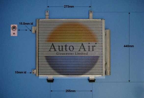 Condenseur, climatisation AUTO AIR GLOUCESTER 16-9986