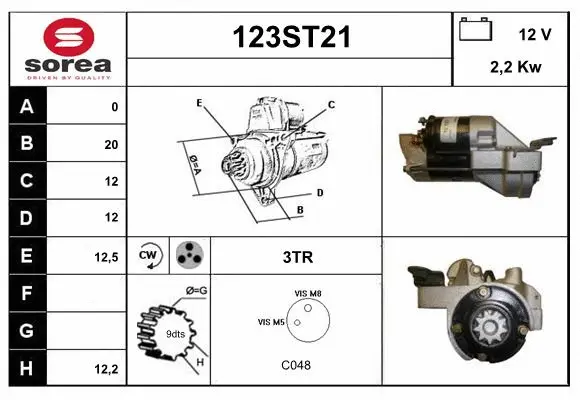 Démarreur STARTCAR 123ST21