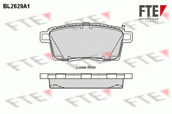 Kit de plaquettes de frein, frein à disque FTE 9010876