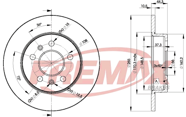 Disque de frein FREMAX BD-4296
