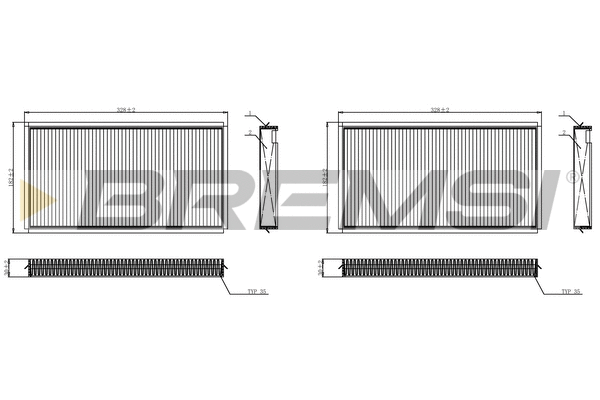 Filtre, air de l'habitacle BREMSI FC0950C