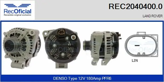 Alternateur RECOFICIAL REC2040400.0