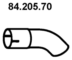 Tuyau d'échappement EBERSPÄCHER 84.205.70