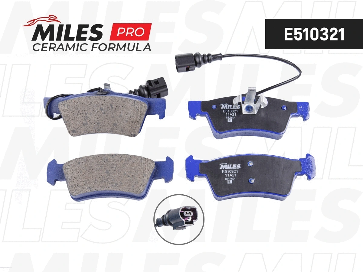 Kit de plaquettes de frein, frein à disque MILES E510321