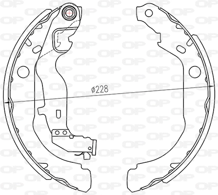 Jeu de mâchoires de frein OPEN PARTS BSA2264.00