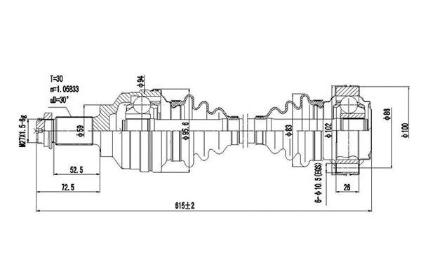 Arbre de transmission DYNAMATRIX DDS205021