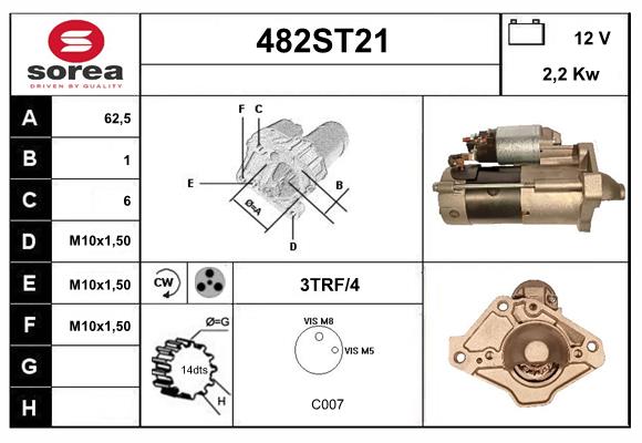 Démarreur STARTCAR 482ST21