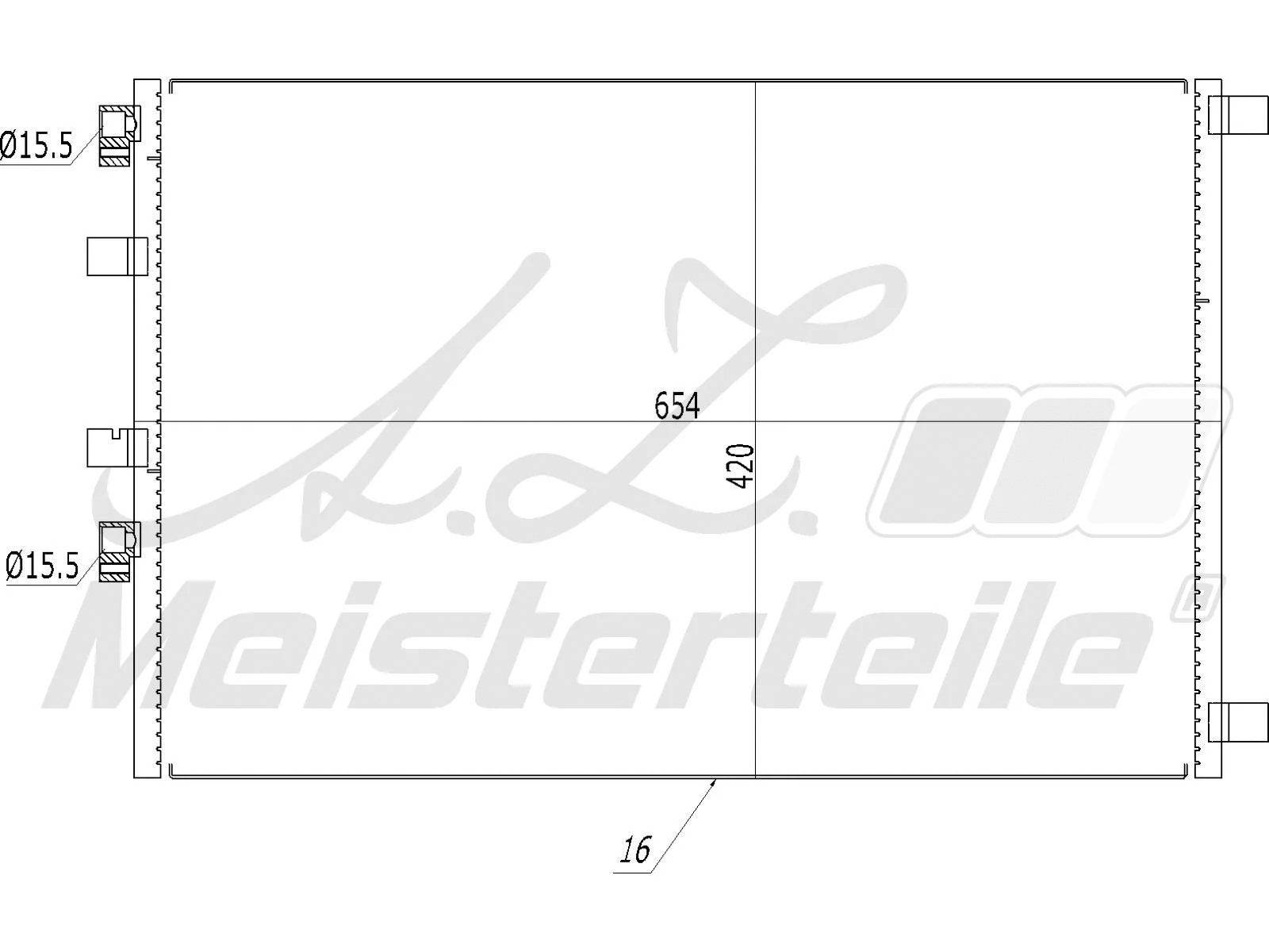 Condenseur, climatisation A.Z. Meisterteile AZMT-45-030-1468