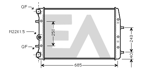 Radiateur, refroidissement du moteur EACLIMA 31R61010
