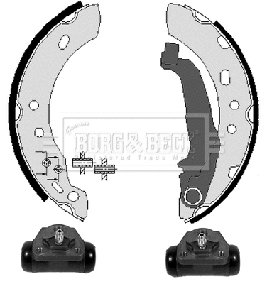 Jeu de mâchoires de frein BORG & BECK BBS1030K