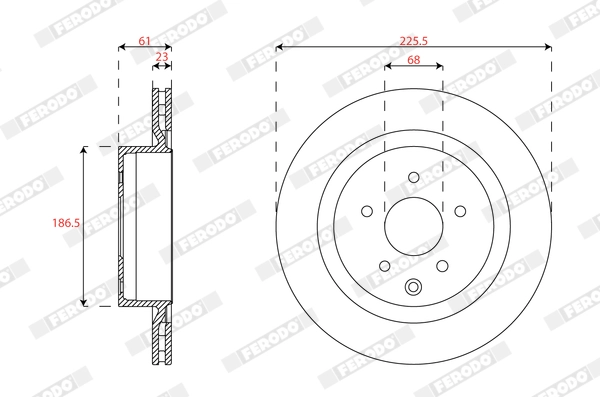 Disque de frein FERODO DDF2240C-1