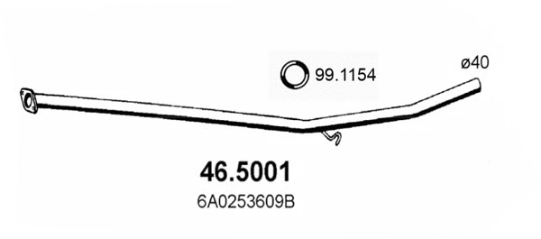 Tuyau d'échappement ASSO 46.5001