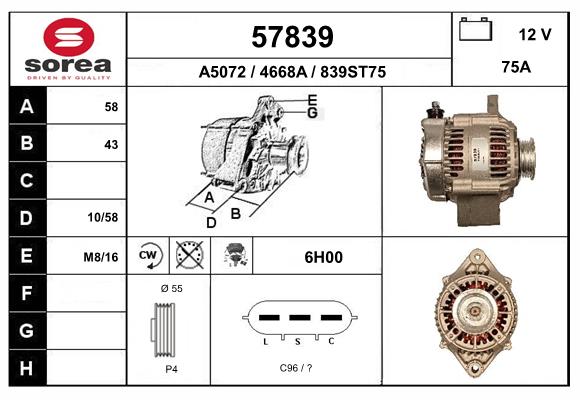 Alternateur EAI 57839