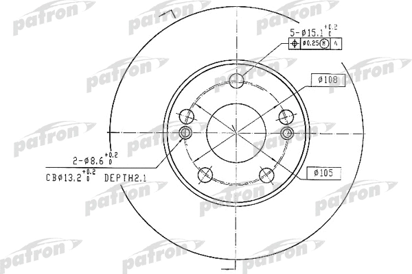 Disque de frein PATRON PBD1036