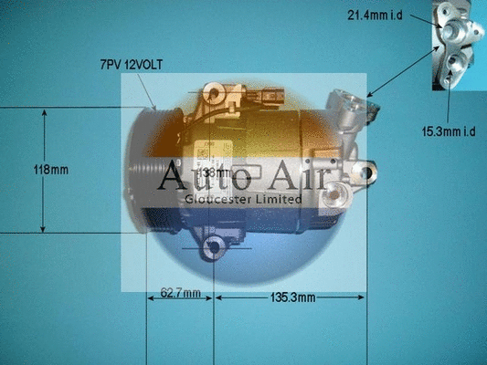 Compresseur, climatisation AUTO AIR GLOUCESTER 14-1120