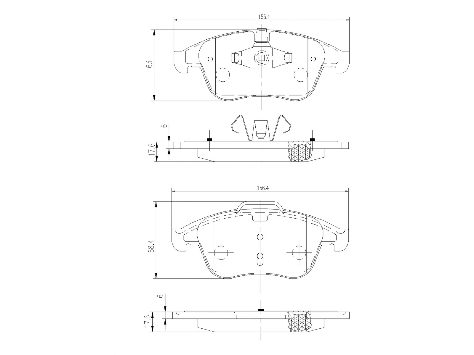 Kit de plaquettes de frein, frein à disque A.Z. Meisterteile AZMT-44-022-1310
