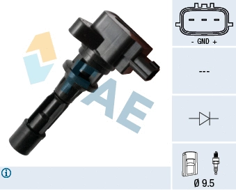 Bobine d'allumage FAE 80328