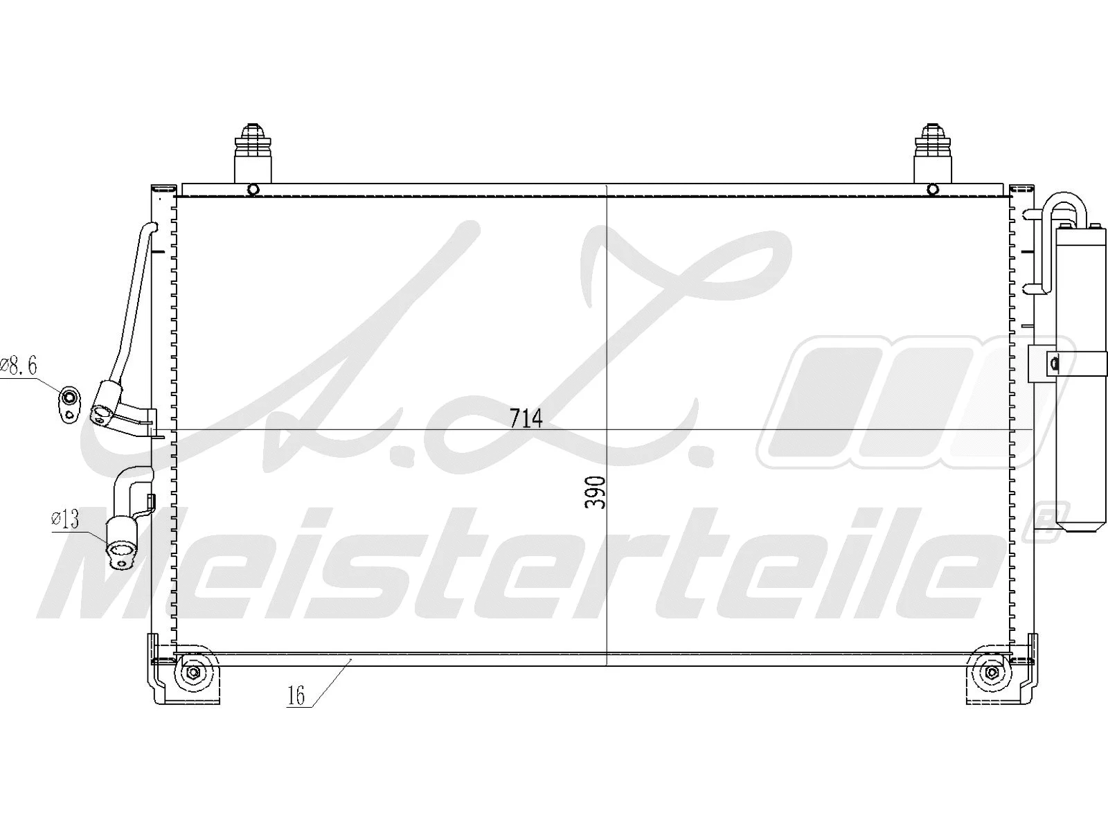Condenseur, climatisation A.Z. Meisterteile AZMT-45-030-1217