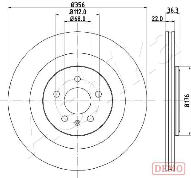 Disque de frein ASHIKA 61-00-0917C