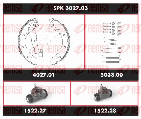 Kit de freins, freins à tambours REMSA SPK 3027.03