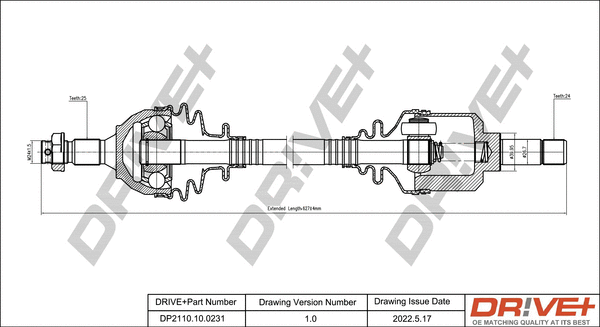 Arbre de transmission Dr!ve+ DP2110.10.0231