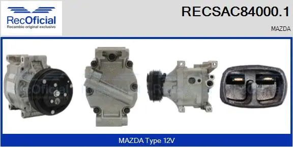 Compresseur, climatisation RECOFICIAL RECSAC84000.1