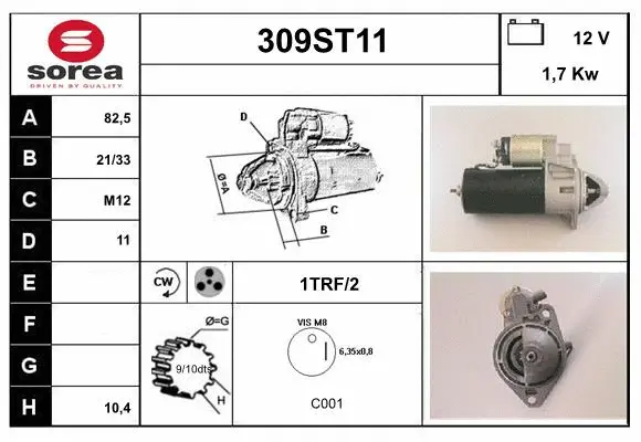 Démarreur STARTCAR 309ST11