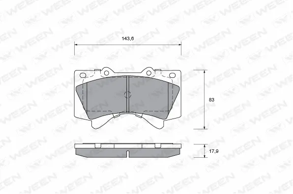 Kit de plaquettes de frein, frein à disque WEEN 151-0020