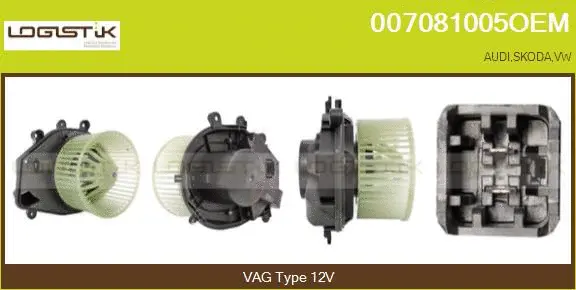 Pulseur d'air habitacle LGK 007081005OEM