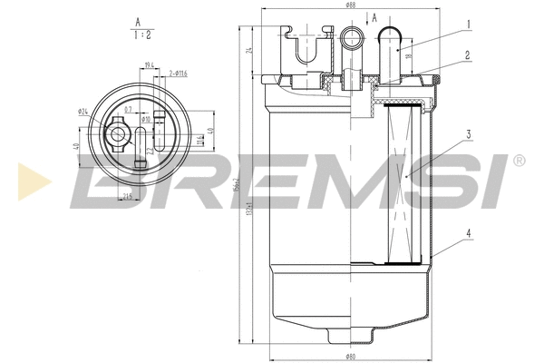Filtre à carburant BREMSI FE0386