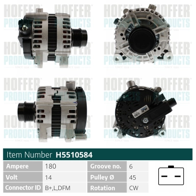 Alternateur HOFFER H5510584