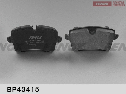 Kit de plaquettes de frein, frein à disque FENOX BP43415