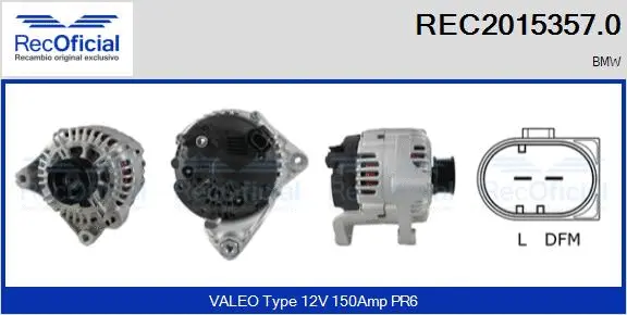 Alternateur RECOFICIAL REC2015357.0