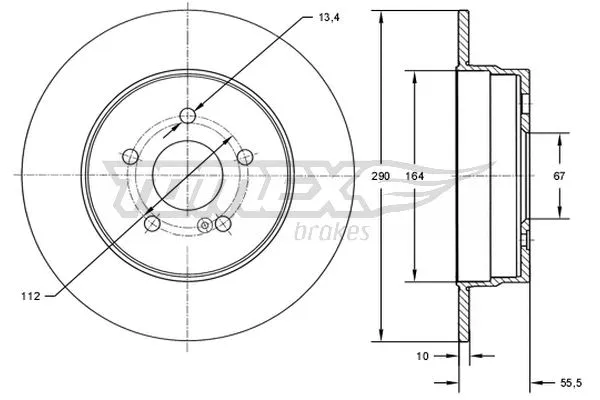 Disque de frein TOMEX Brakes TX 73-10