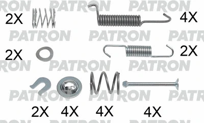 Kit d'accessoires, mâchoires de frein de stationnement PATRON PSRK0244