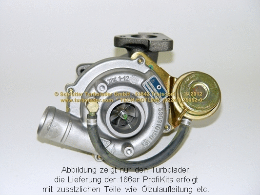 Turbocompresseur, suralimentation SCHLÜTTER TURBOLADER 166-01465