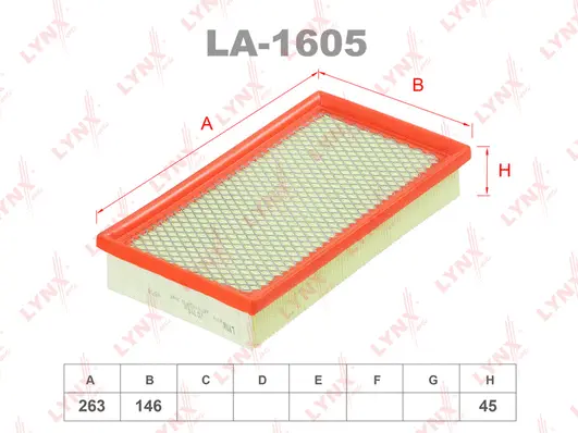 Filtre à air LYNXAUTO LA-1605