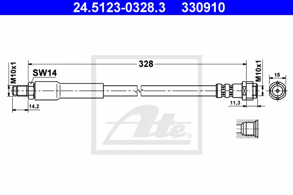 Flexible de frein ATE-APAC 24.5123-0328.3